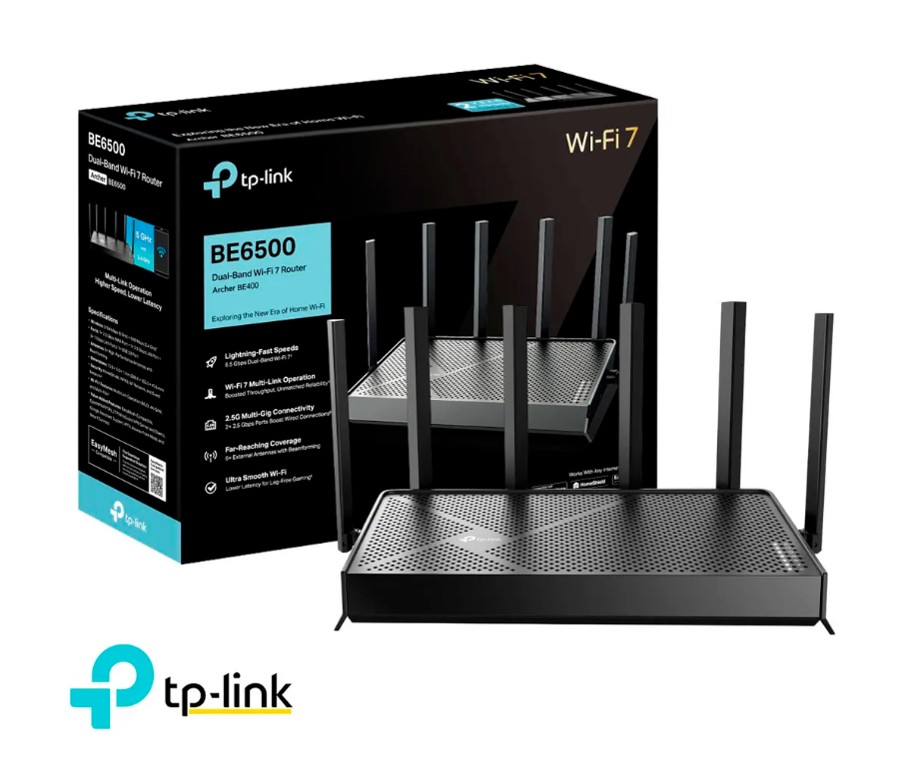 TP-LINK ROUTER ARCHER BE400 BE6500 WI-FI 7 DOBLE BANDA EASY MESH - 1