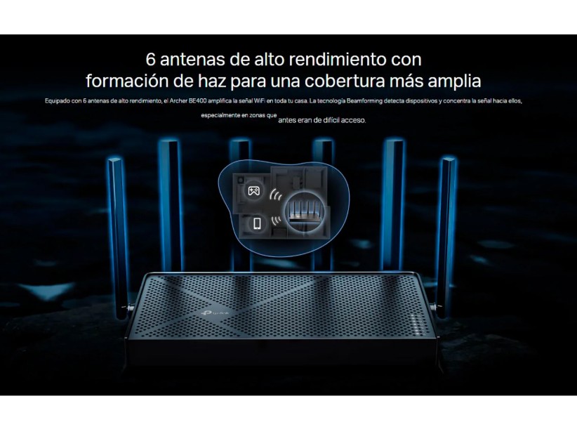 TP-LINK ROUTER ARCHER BE400 BE6500 WI-FI 7 DOBLE BANDA EASY MESH - 2