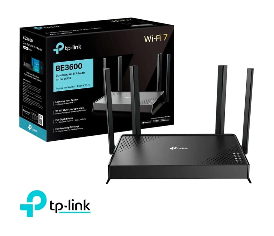 TP-LINK ARCHER BE220 ROUTER WI-FI 7 DE DOBLE BANDA BE3600 - 1
