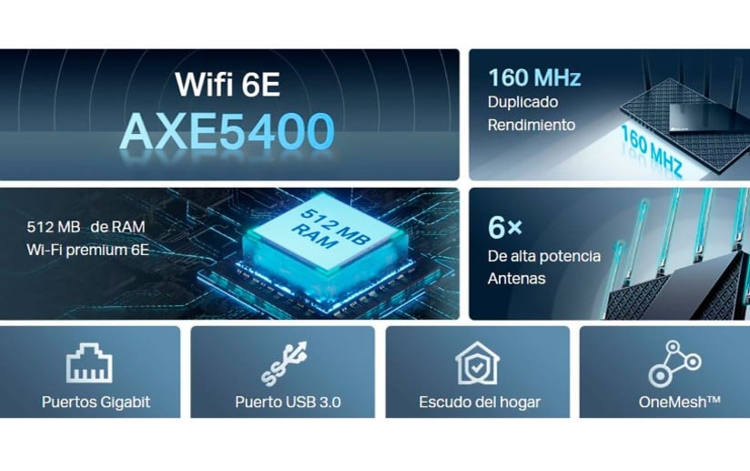 ROUTER TP-LINK ARCHER AX73 AX5400 DUAL BAND, 6 ANTENAS, ALTA VELOCIDAD PARA CONEXIONES ES - 2