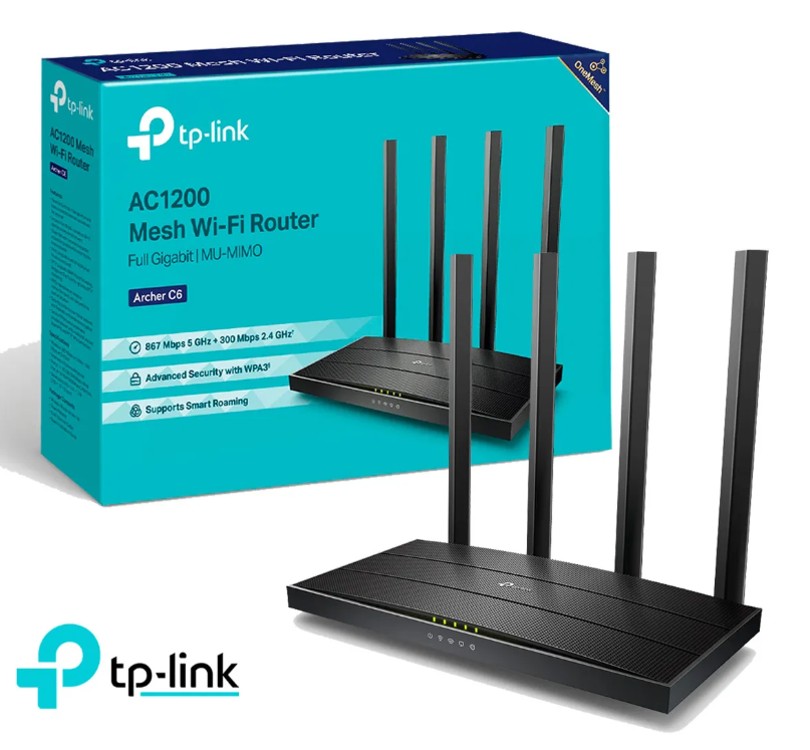 ROUTER TP-LINK TL-ARCHER C6 ARCHER C6 MESH WIRELESS DUAL BAND GIGABIT AC1200 - 1
