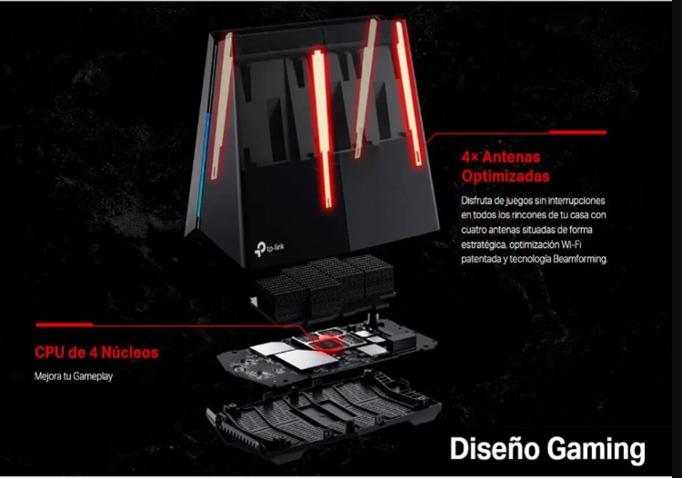 TP-LINK ROUTER ARCHER GXE75 GAMING TRI-BAND WI-FI 6E AXE5400 EASYMESH - 2