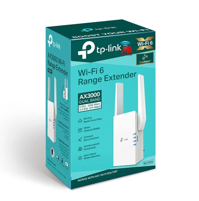 REPETIDOR DE SEÑAL WI-FI DUAL BANDA WI-FI6 RE705X EASYMESH TP-LINK - 1