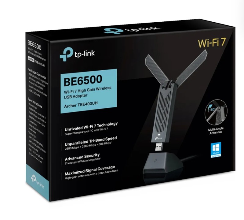 ADAPTADOR USB WI-FI7 TRI BANDA ARCHER TBE400UH TP-LINK - 1