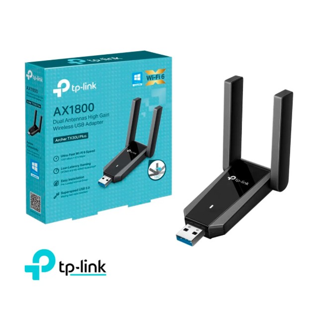 TP-LINK ARCHER TX30U PLUS ADAPTADOR USB INALÁMBRICO AX1800 DOBLE ANTENA - 1