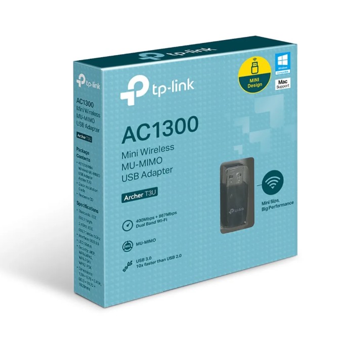 ADAPTADOR DE RED WIFI TP-LINK USB INALÁMBRICO 2 BANDAS ARCHER T3U AC1300 - 2