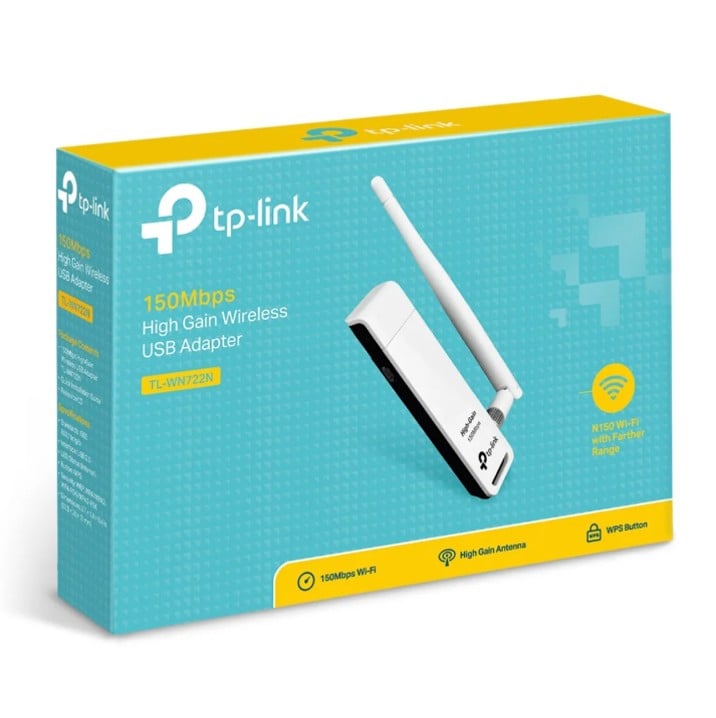 ADAPTADOR USB INALÁMBRICO DE ALTA GANANCIA 150MBPS TP-LINK TL-WN722N - 1