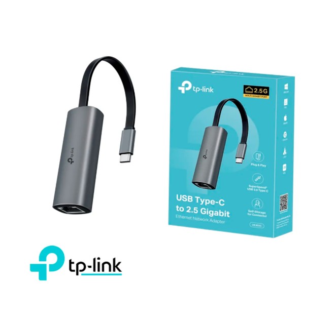 ADAPTADOR DE RED TP-LINK UE302C USB TIPO C A 2.5 GIGABIT ETHERNET - 1