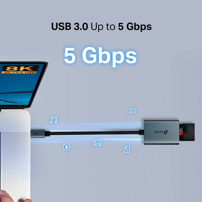 LECTOR DE TARJETAS TP-LINK UA430C USB 3.0 TIPO-C A SD Y MICROSD 3.0 - 2