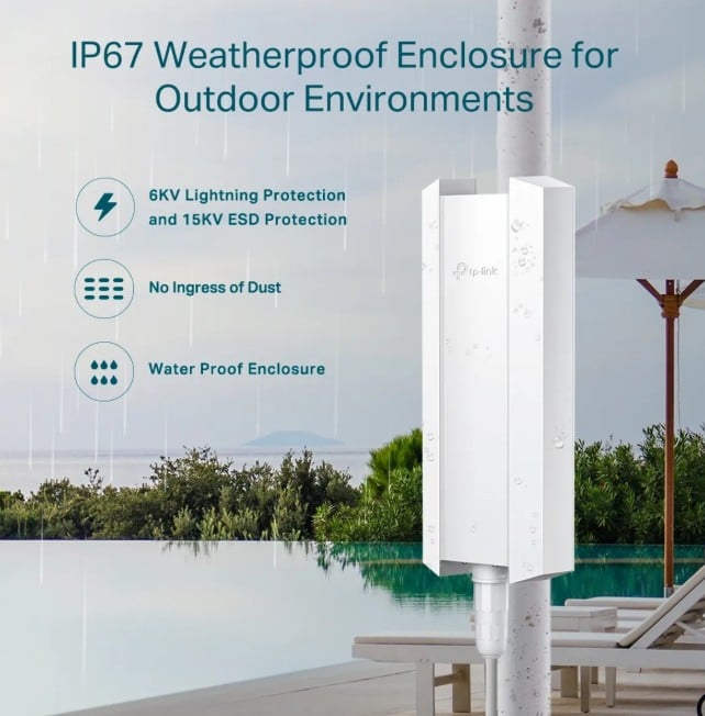 TP-LINK EAP650-OUTDOOR WIFI 6 ACCESS POINT AX3000 - 3