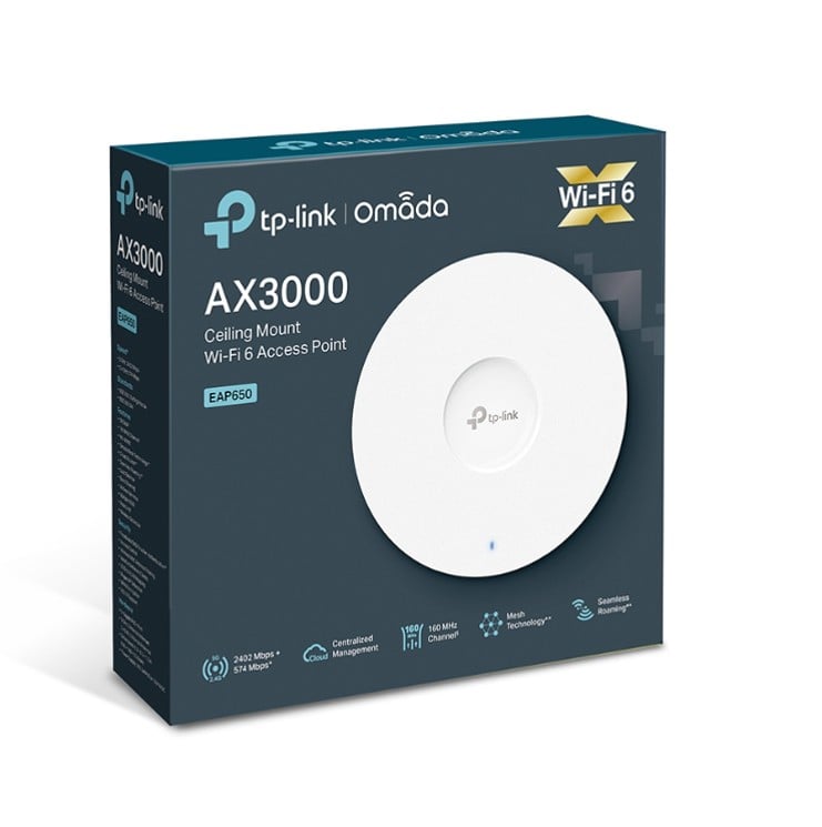 ACCESS POINT TP-LINK EAP650 AX3000 WIFI6 1 PUERTO POE P-N EAP650 - 1
