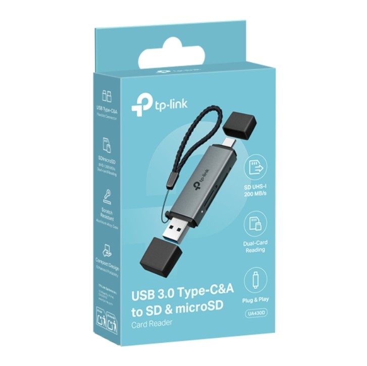 UA430D 
LECTOR DE TARJETAS USB 3.0 TIPO C Y A A SD Y MICROSD 3.0 - 1
