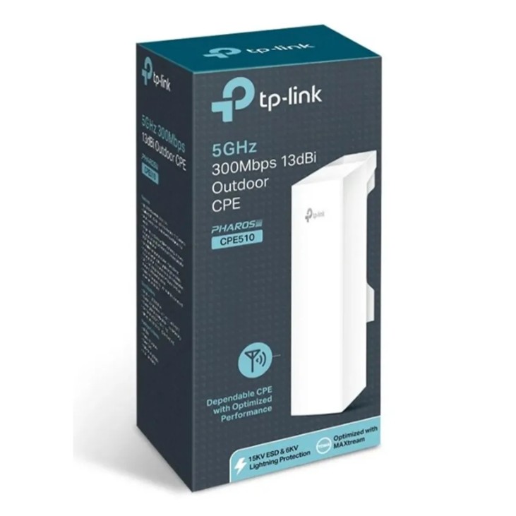 CPE510 ACCESO INALÁMBRICO EXTERIOR TP-LINK CPE 5GHZ CON ANTENA DE 13DBI - CONEXIÓN RÁPIDA Y ESTABLE - 1