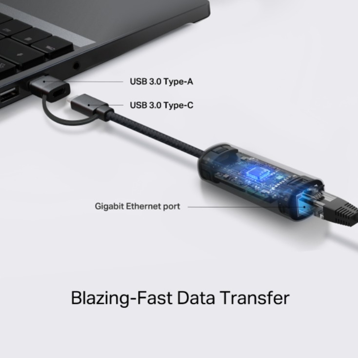 UE310C
ADAPTADOR DE RED ETHERNET GIGABIT USB TIPO C A RJ45 - 3