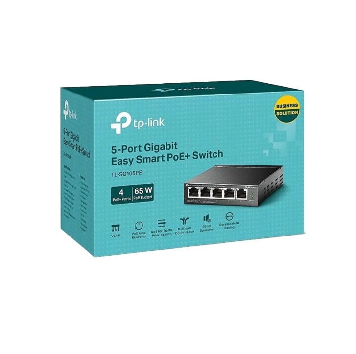 TP-LINK - SWITCH TL-SG105PE DE 5 PUERTOS GIGABIT (4 PUERTOS POE+) - 1