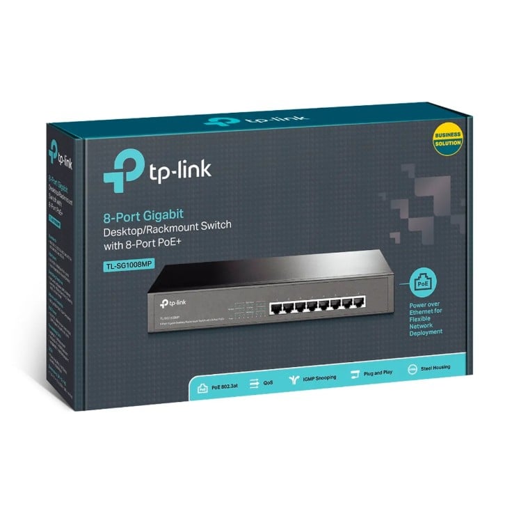 SWITCH TP-LINK 8 PUERTOS GIGABIT CON POE RJ45 P-N TL-SG1008MP - 1