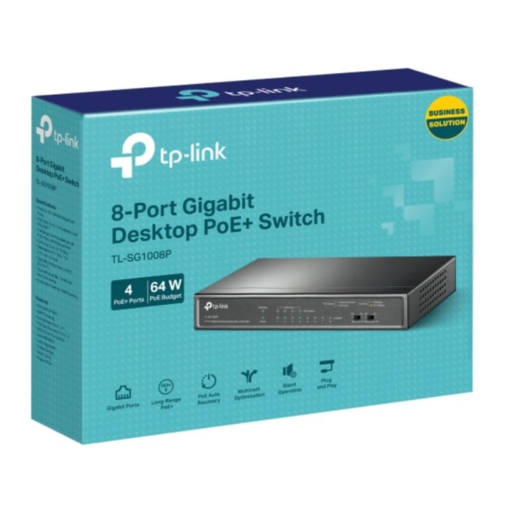 SWITCH TP-LINK TL-SG1008P 4PTS POE GIGABIT + 4PTS GE 64W - 1