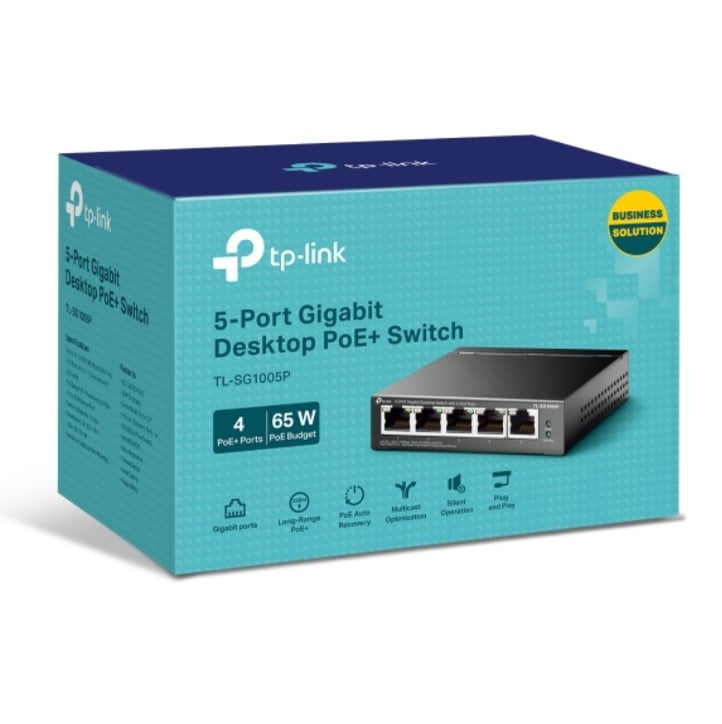 SWITCH TP-LINK TL-SG1005P V5 5 PUERTOS GIGABIT 4 POE P-N TL-SG1005P - 1