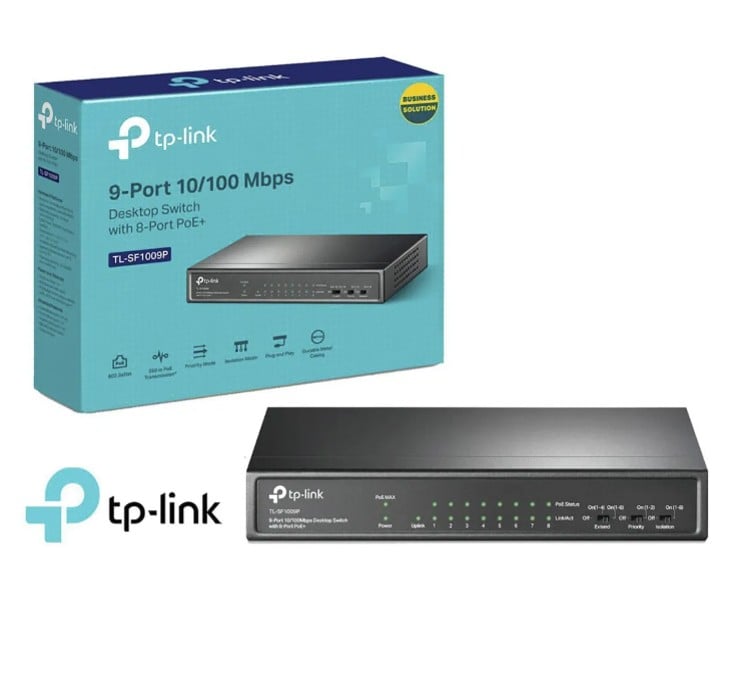 SWITCH TP-LINK TL-SF1009P 9 PUERTOS POE+ 10/100MBPS - 1