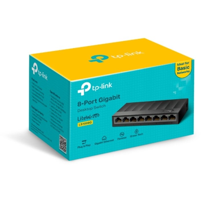 SWITCH TP-LINK LS1008G CON 8 PUERTOS 10-100-1000 MBPS - 1