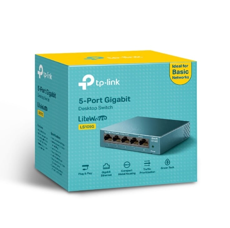 LS105G
SWITCH SOBREMESA 5-PUERTOS 10/100/1000MBPS - 1