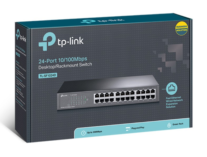 TL-SF1024D
SWITCH DE 24 PUERTOS FAST ETHERNET DE ESCRITORIO Y PARA MONTAJE EN RACK - 1