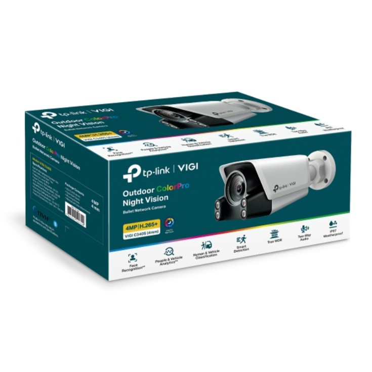 VIGI C340S CÁMARA IP TIPO BULLET - ABS - 4MP 2K - IR 30M - COLORPRO 1.0 - 1