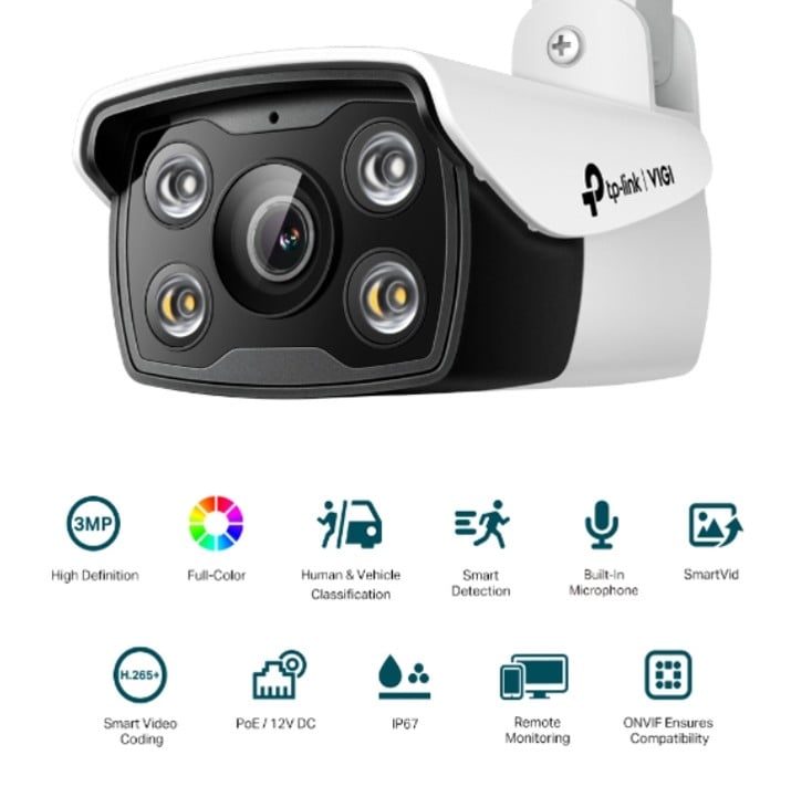 VIGI C330 CÁMARA IP TIPO BULLET | ABS | 3MP | IR 30M | FULL COLOR - 2
