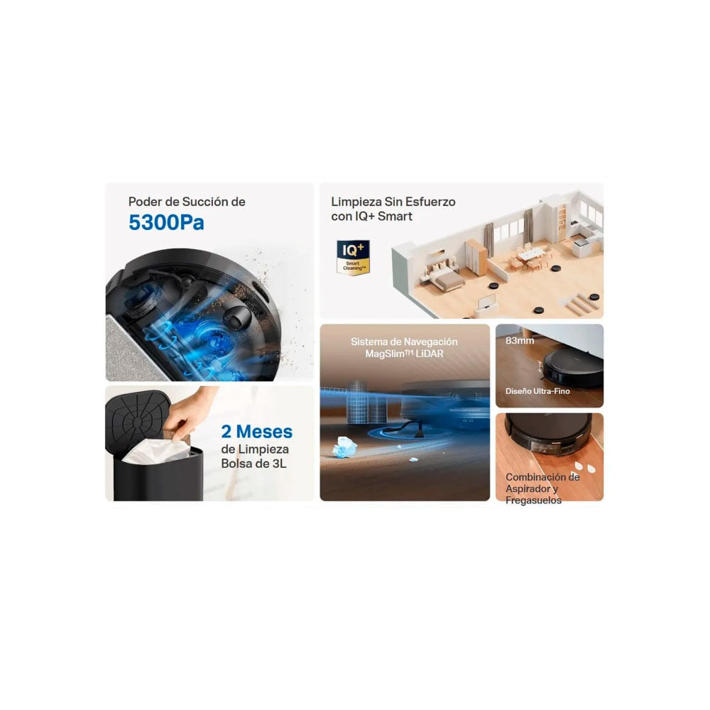 TAPO RV20 MAX PLUS ROBOT ASPIRADOR Y TRAPEADOR + BASE DE AUTOVACIADO - 2