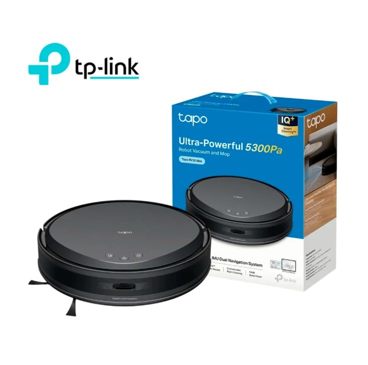 TAPO RV20 MAX ROBOT ASPIRADOR TRAPEADOR 5300PA SUCCIÓN MAGSLIM NEGRO - 1