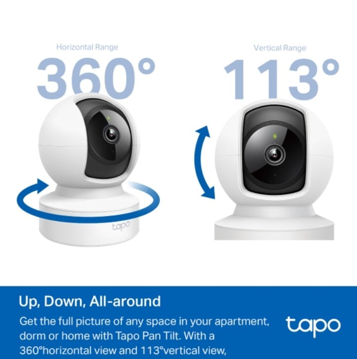 TAPO C202 FHD CÁMARA SEGURIDAD SONIDO BIDIRECCIONAL 360 ALARMA CON LUZ - 3