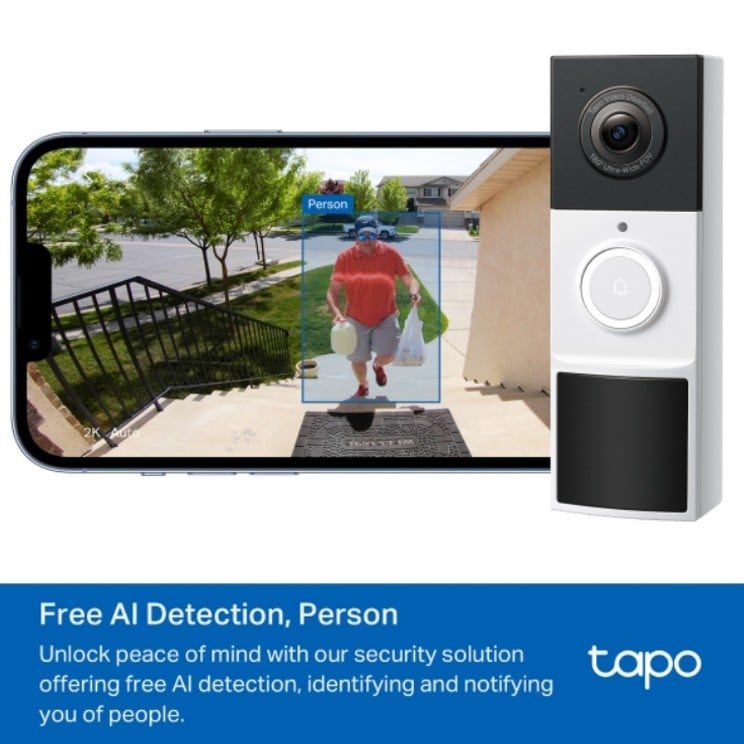 TIMBRE INTELIGENTE TAPO D210 2K WIFI 160A CON CHIME - 3