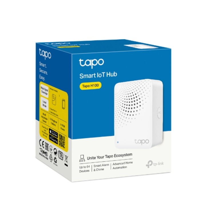 HUB TP-LINK TAPO H100 V1 HASTA 64 EQUIPOS CON ALARMA Y TIMBRE SMART - 1