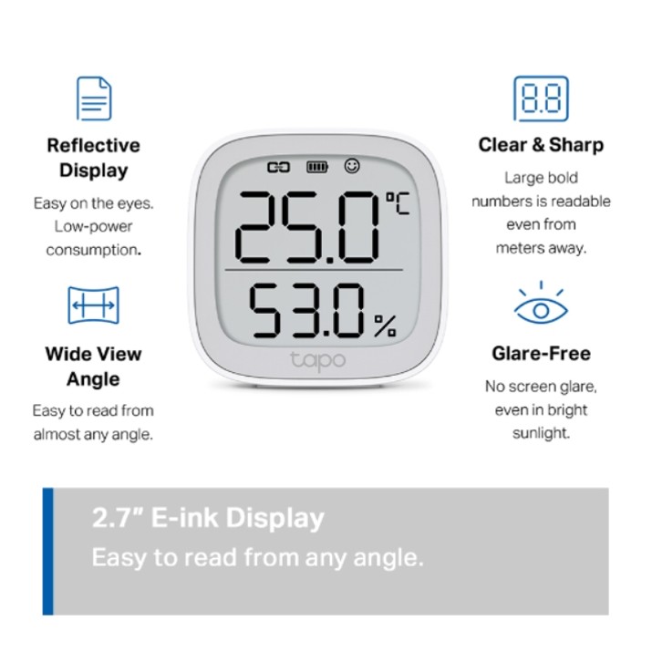 TAPO T315 MONITOR INTELIGENTE DE TEMPERATURA Y HUMEDAD - 2