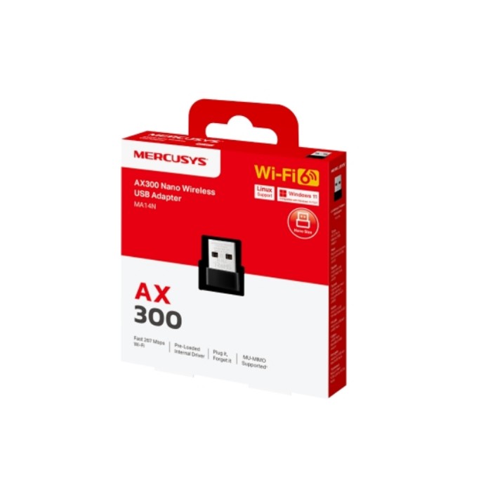 MA14N
ADAPTADOR USB INALÁMBRICO NANO AX300 - 1