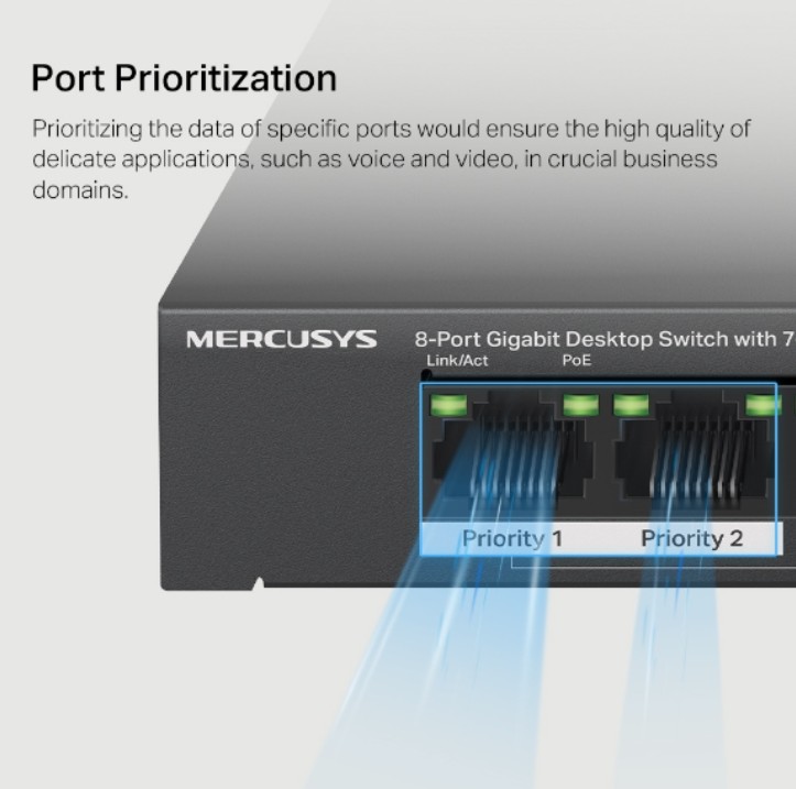 MS108GP
SWITCH DE ESCRITORIO GIGABIT DE 8 PUERTOS CON 7 PUERTOS POE+ - 2