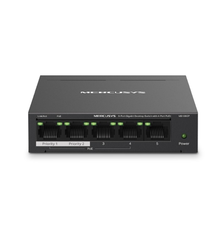 MS105GP
SWITCH DE ESCRITORIO GIGABIT DE 5 PUERTOS CON 4 PUERTOS POE+ - 1