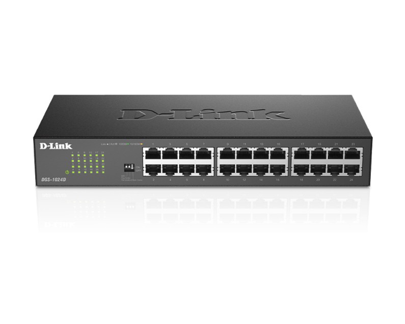 SWITCH D-LINK DGS-1024D 24 PUERTOS 10/100/1000 MBPS AUTO MDI/MDIX - 1