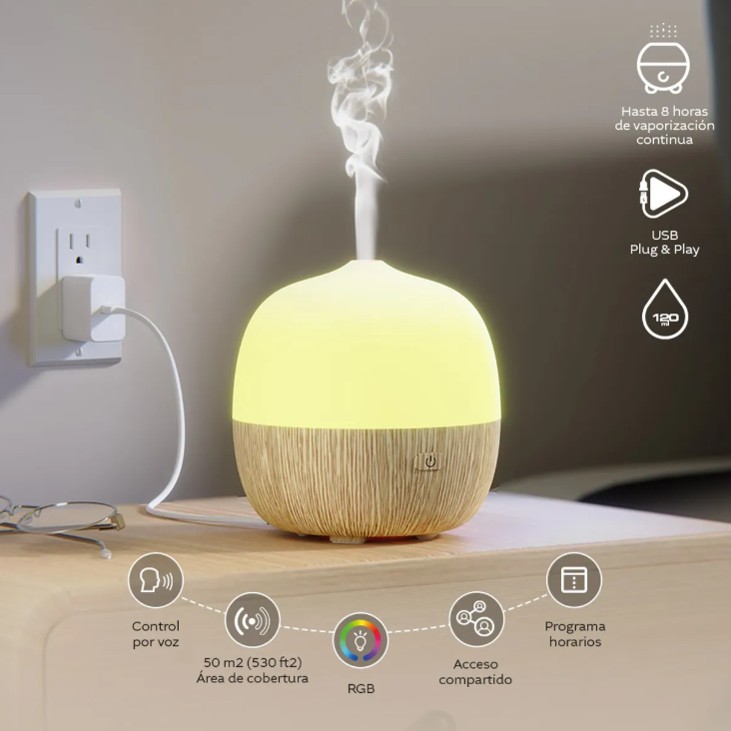 DIFUSOR DE AROMA INTELIGENTE WIFI CON RGB NEXXT NHA-A300 - 2