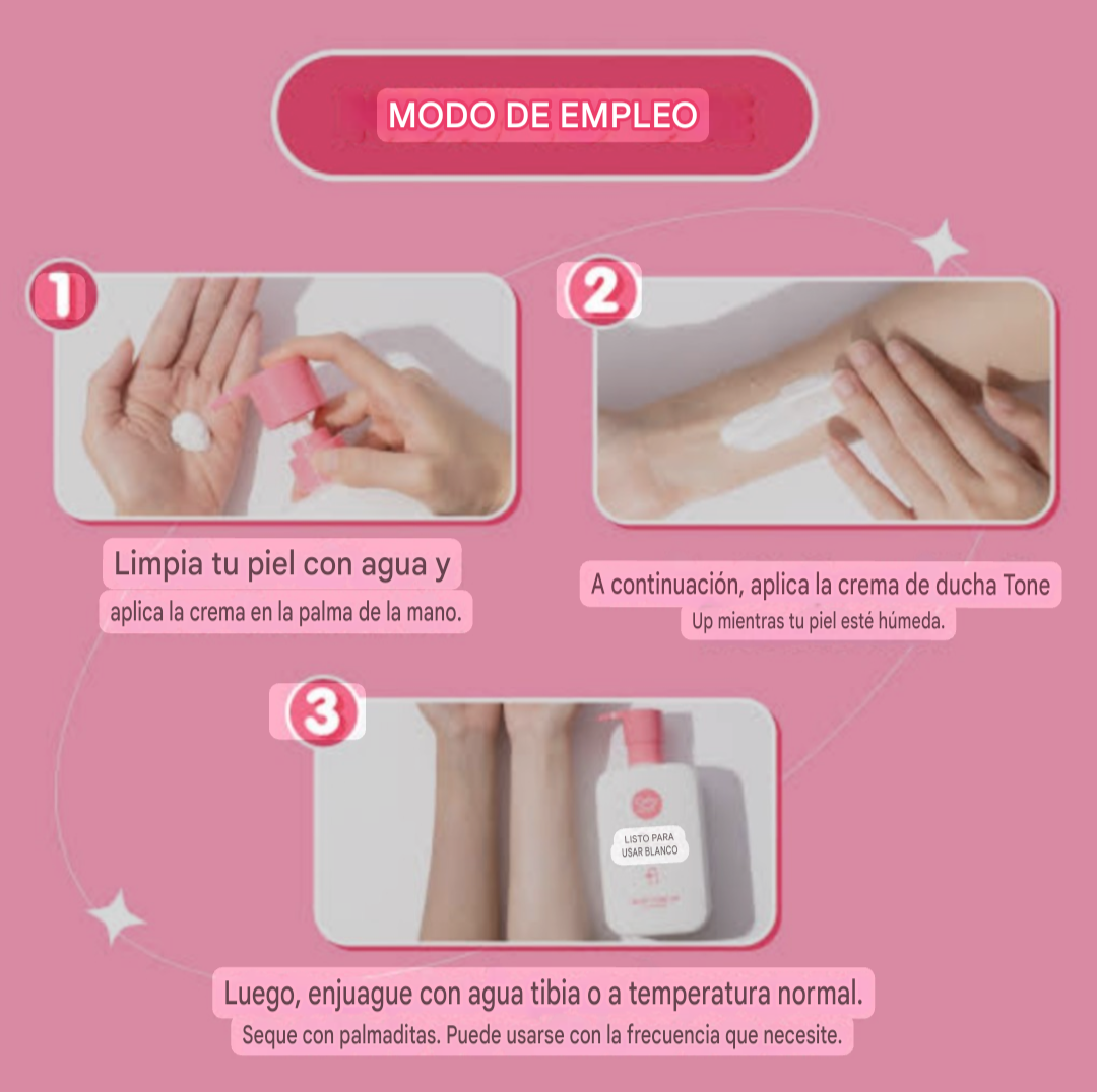 READY 2 WHITE BODY TONE UP IN SHOWER 400ML - 3