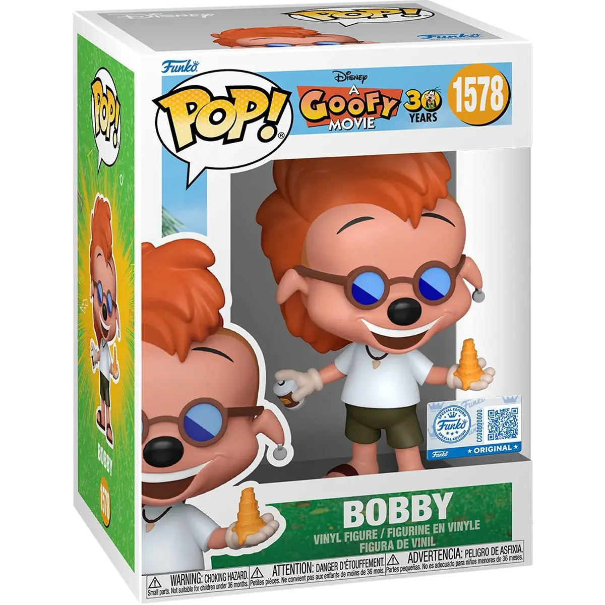 FUNKO POP! DISNEY: A GOOFY MOVIE 30TH ANNIVERSARY - BOBBY 1578  (SPECIALTY EDITION) - 1