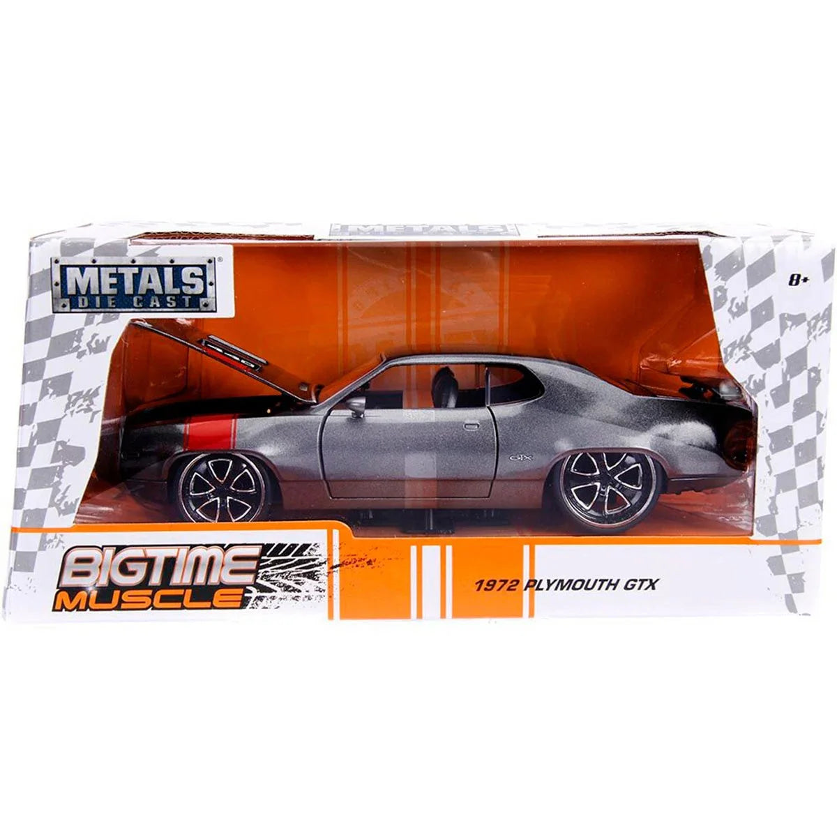 JADA: DIE-CAST METAL VEHICLE | BIGTIME MUSCLE: 1972 PLYMOUTH GTX - ESCALA 1:24 - 1