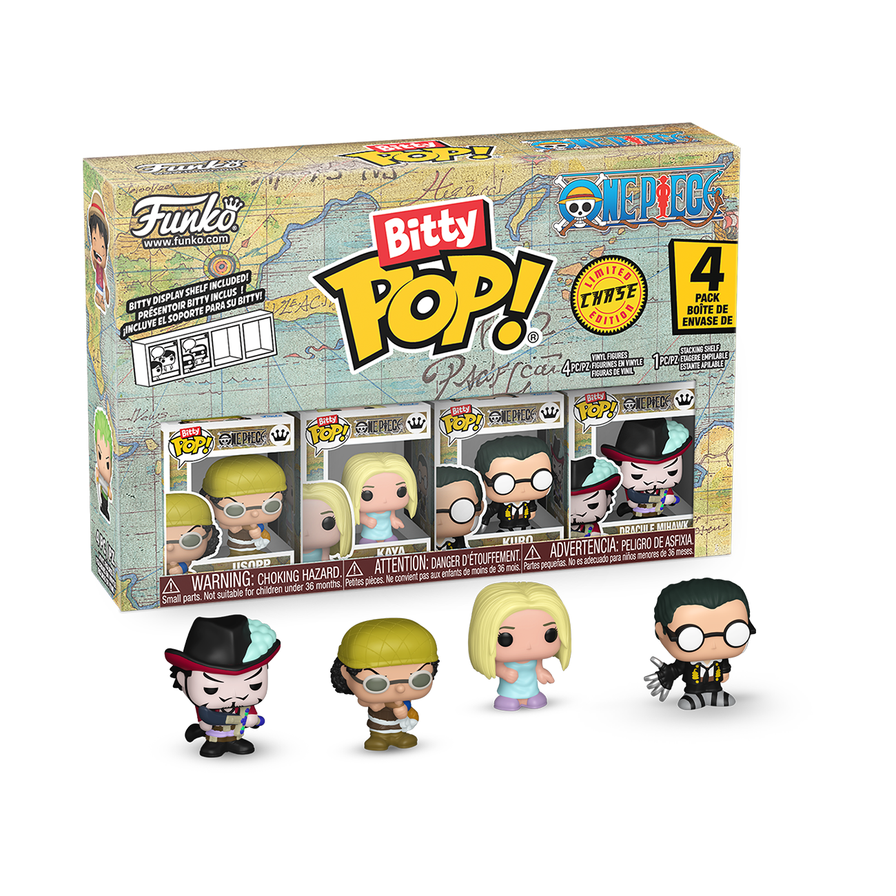 FUNKO BITTY POP! ANIME: ONE PIECE - 4PACK (USOPP) - 1