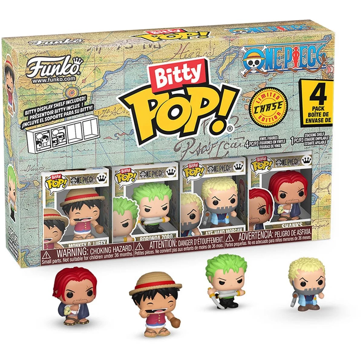 FUNKO BITTY POP! ANIME: ONE PIECE - 4PACK (MONKEY D. LUFFY) - 1