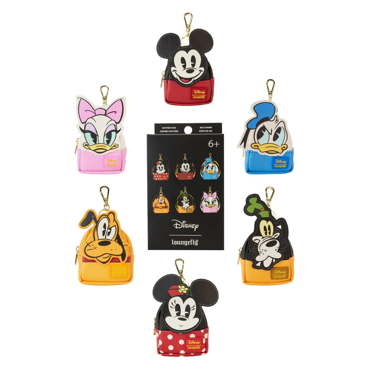 LOUNGEFLY MYSTERY MINI-BACKPACK KEYCHAIN: MICKEY AND FRIENDS (CAJA MISTERIOSA X 1 UNIDAD) - 1