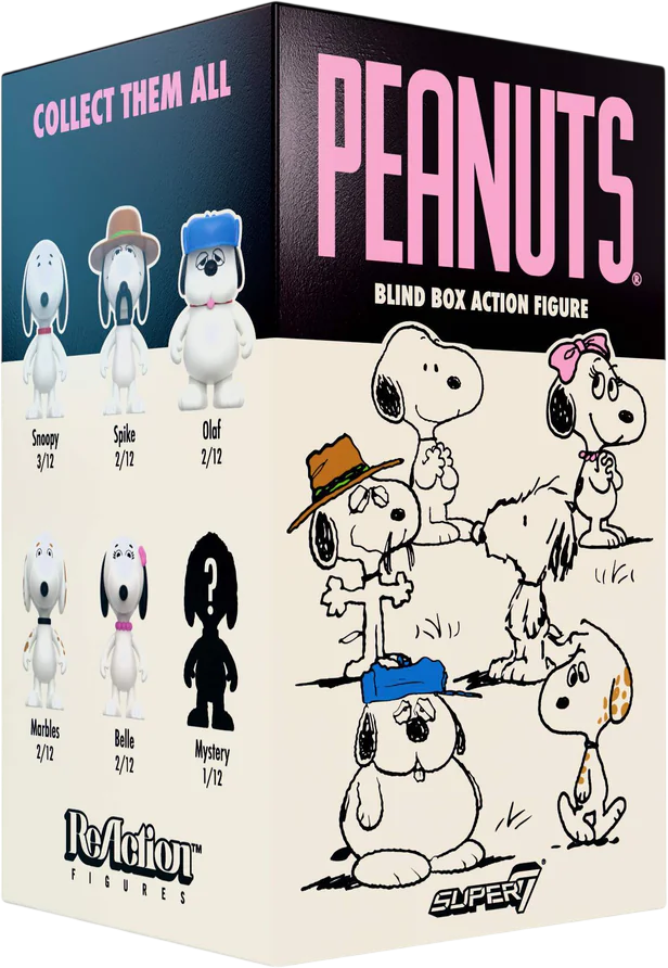 SUPER 7: REACTION FIGURES - PEANUTS - BLIND BOX (X UNIDAD) - 1