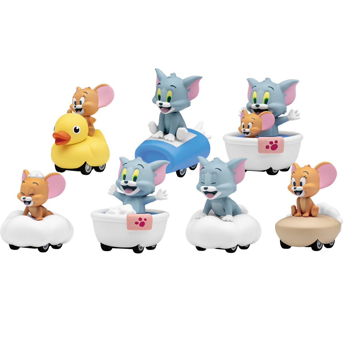 BEAST KINGDOM: PULL BACK CAR - TOM AND JERRY BATH TIME - BLIND BOX (X 1 UNIDAD) - 1