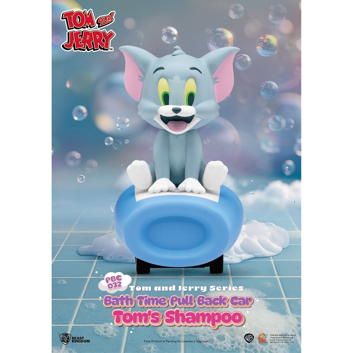 BEAST KINGDOM: PULL BACK CAR - TOM AND JERRY BATH TIME - BLIND BOX (X 1 UNIDAD) - 4
