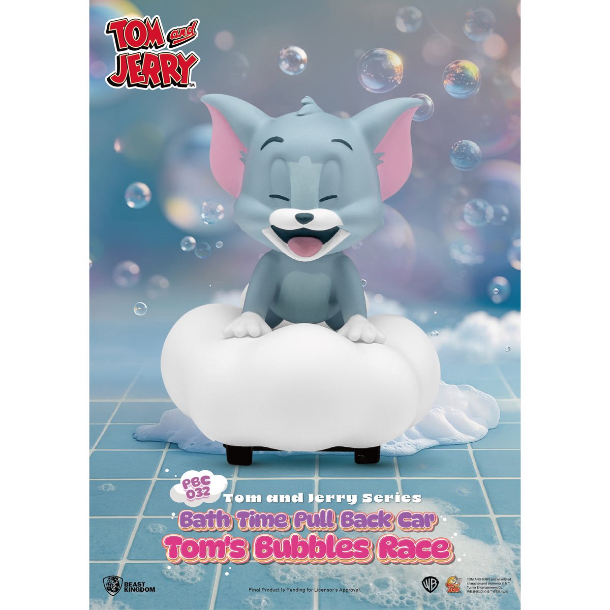 BEAST KINGDOM: PULL BACK CAR - TOM AND JERRY BATH TIME - BLIND BOX (X 1 UNIDAD) - 5