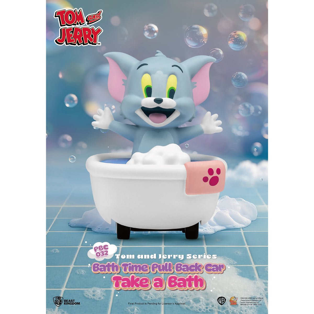 BEAST KINGDOM: PULL BACK CAR - TOM AND JERRY BATH TIME - BLIND BOX (X 1 UNIDAD) - 6